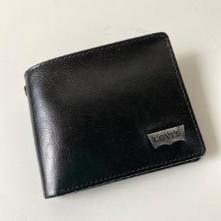 リーバイス(Levi's)のリーバイス 二つ折り 財布 ブラック レザー 未使用 リングホール付き(折り財布)