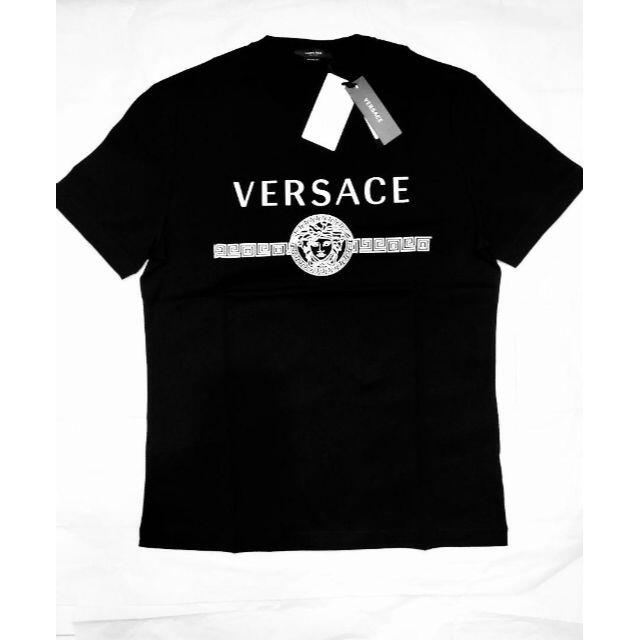 Versace ヴェルサーチェ メデューサ ロゴ クルーネックTシャツ 黒