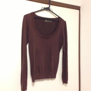 ザラ(ZARA)のZARA ブラウンニット(カットソー(長袖/七分))