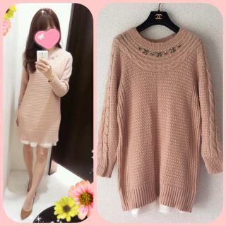 レッセパッセ(LAISSE PASSE)の美品♡レッセパッセladyモヘアニットワンピース(ミニワンピース)