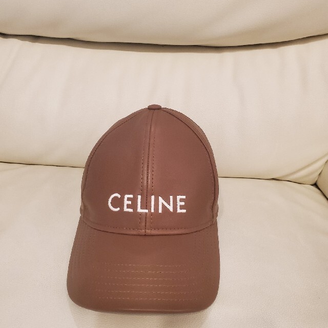 新品未使用 セリーヌ CELINE ブラウン ラムスキン キャップレディース