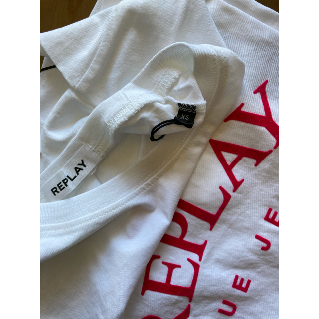 Replay(リプレイ)のREPLAY  新品未使用　XSサイズ　レディース　Tシャツ　ホワイト　リプレイ メンズのトップス(Tシャツ/カットソー(半袖/袖なし))の商品写真