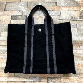 エルメス(HERMES)の【美品】HERMES　フールトゥ　PM　ハンドバック　ブラック(ハンドバッグ)