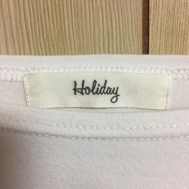 holiday(ホリデイ)のholiday ゆったりボーダーTシャツ M〜L レディース トップス レディースのトップス(Tシャツ(半袖/袖なし))の商品写真