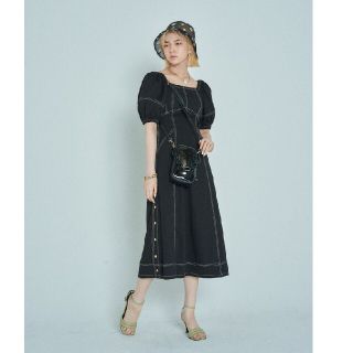 クレイミー(Crayme,)の菅野結以 Crayme, クレイミー Stitch Puff Dress(ロングワンピース/マキシワンピース)