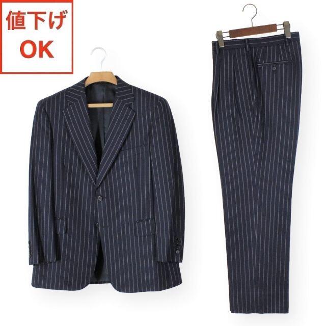 22 ニューヨーカー スーツ Y7くらい メンズ LL 濃紺 tqe ☆極美品