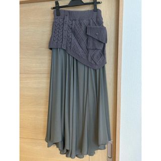 アメリヴィンテージ(Ameri VINTAGE)のAmeriVintage knit suspender skirt(ロングスカート)