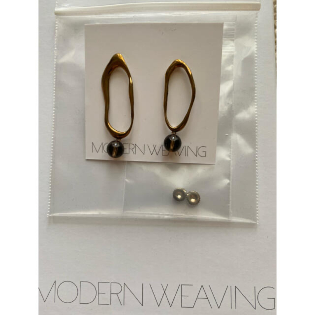 IENA【MODERN WEAVING/】OVAL BEAD DROP ピアス