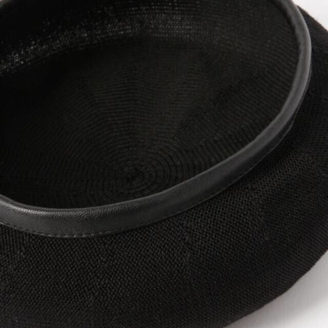 LOWRYS FARM(ローリーズファーム)の【美品】サマーベレー帽 LOWRYSFARM ブラック 帽子 パイピング レディースの帽子(ハンチング/ベレー帽)の商品写真