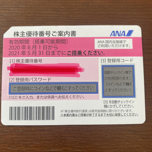 ANA(全日本空輸)(エーエヌエー(ゼンニッポンクウユ))のANA株主優待券 チケットの優待券/割引券(その他)の商品写真