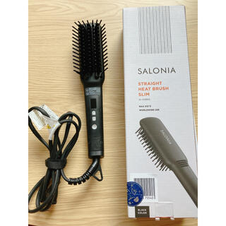 SALONIA ストレートヒートブラシ　スリム(ヘアアイロン)