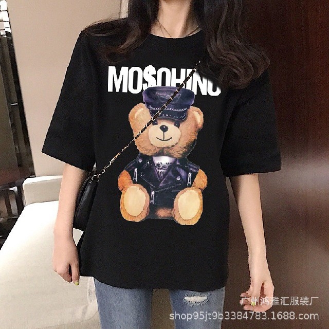 MOSCHINO(モスキーノ)の【激安】MOSCHINO/くまTシャツ/黒 XL レディースのトップス(Tシャツ(半袖/袖なし))の商品写真