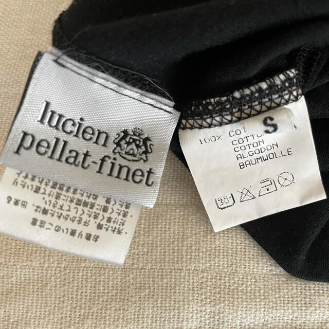 Lucien pellat-finet(ルシアンペラフィネ)の【美品】ペラフィネ　黒　長袖　Ｔシャツ レディースのトップス(Tシャツ(長袖/七分))の商品写真