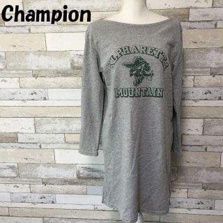 チャンピオン(Champion)の【人気】チャンピオン ボートネック スウェットワンピース 小文字ランタグ M(ひざ丈ワンピース)