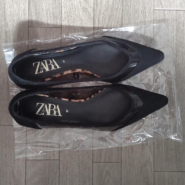 ZARA(ザラ)のZARA パンプス　37　黒 レディースの靴/シューズ(ハイヒール/パンプス)の商品写真