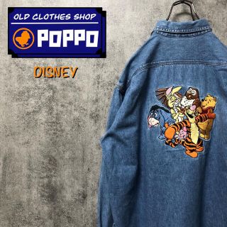 ディズニー(Disney)の【あいまま様専用】ディズニー☆くまのプーさんバックビッグキャラ刺繍デニムシャツ(シャツ)