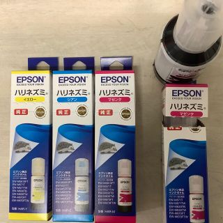 エプソン(EPSON)のエプソン純正　インクボトル　ハリネズミ　カラー3本セット　＋　オマケ(PC周辺機器)