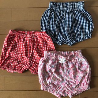 プチバトー(PETIT BATEAU)の12m 18m 24m かぼちゃパンツ パンツ プチバトー gap ピンク 美品(パンツ)