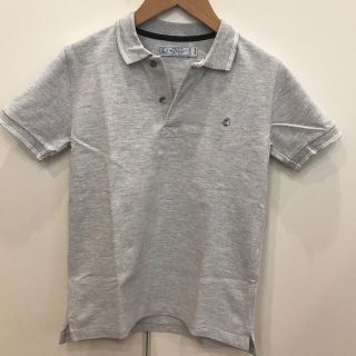 プチバトー(PETIT BATEAU)のプチバトー グレー シンプル セレモニー ポロシャツ 10才 140cm(Tシャツ/カットソー)