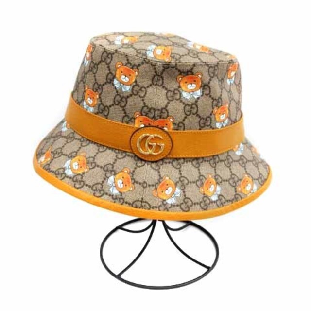 Gucci(グッチ)のグッチ ×KAI バケットハット 帽子 テディベア L 茶 660704 レディースの帽子(その他)の商品写真