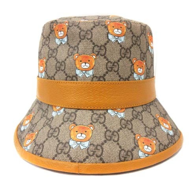 GUCCI - グッチ ×KAI バケットハット 帽子 テディベア L 茶 GUCCI - グッチ ×KAI バケットハット 帽子 テディベア L 茶