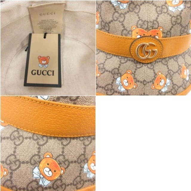 GUCCI - グッチ ×KAI バケットハット 帽子 テディベア L 茶 GUCCI - グッチ ×KAI バケットハット 帽子 テディベア L 茶