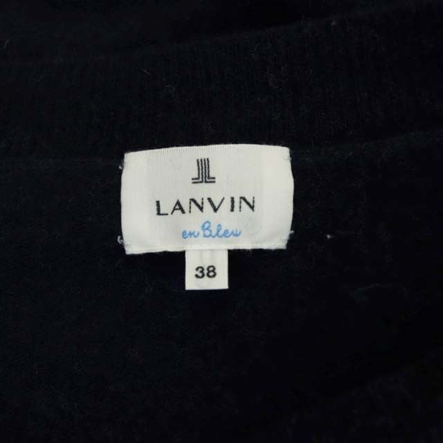 LANVIN en Bleu(ランバンオンブルー)のランバンオンブルー ニット セーター バイカラー 長袖 38 紺 グレー レディースのレディース その他(その他)の商品写真