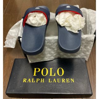 ポロラルフローレン(POLO RALPH LAUREN)のポロラルフローレン　ネイビー　サンダル　新品未使用(サンダル)