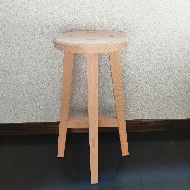 木製スツール　高さ52cm　丸椅子　stool インテリア/住まい/日用品の椅子/チェア(スツール)の商品写真