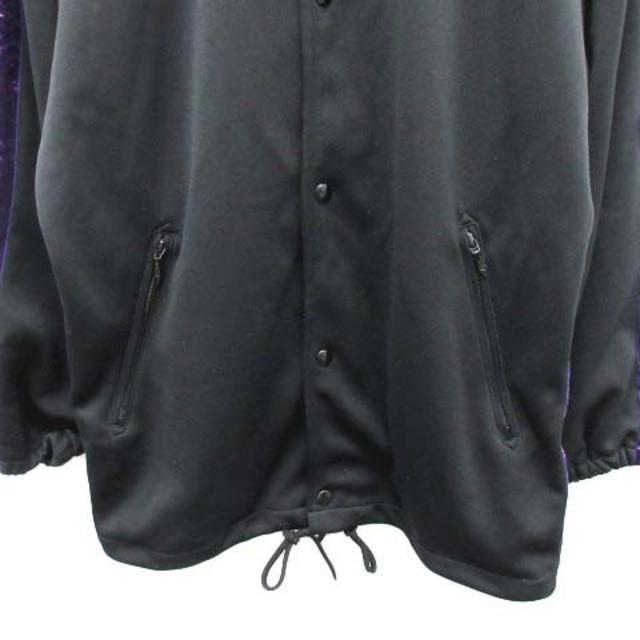 Needles(ニードルス)のニードルス 19SS サイドライン コーチジャケット ロゴ刺繍 S 黒 メンズのジャケット/アウター(ブルゾン)の商品写真