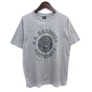 ナンバーナイン(NUMBER (N)INE)のナンバーナイン Tシャツ カレッジ 半袖 ロゴ 3 L グレー(Tシャツ/カットソー(半袖/袖なし))