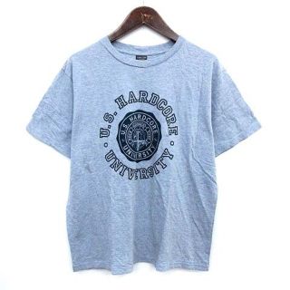 ナンバーナイン(NUMBER (N)INE)のナンバーナイン Tシャツ カレッジ 半袖 ロゴ 3 水色 ブルー ミックス(Tシャツ/カットソー(半袖/袖なし))