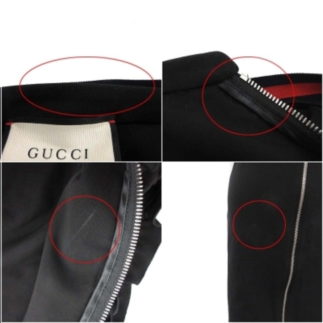 Gucci(グッチ)のグッチ 17AW ウェブトリム ジャージー ドレス ワンピース ひざ丈 XXS レディースのワンピース(ひざ丈ワンピース)の商品写真