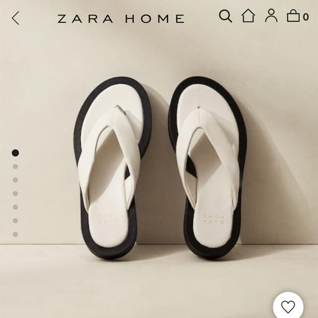 ZARA HOME コントラスト レザーサンダル