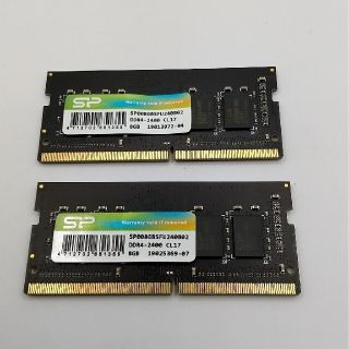 DDR4-2400 8GBx2枚 16GB メモリ シリコンパワー SP(PCパーツ)