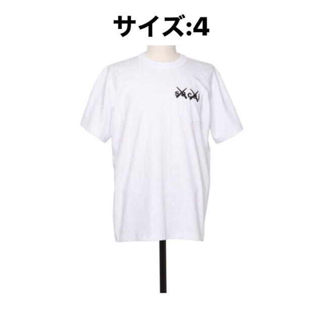 新品未使用 sacai kaws Tシャツ ホワイト サイズ4のサムネイル