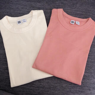 ユニクロ(UNIQLO)のユニクロU Tシャツ　イエロー　ピンク(Tシャツ(半袖/袖なし))