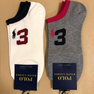 ポロラルフローレン(POLO RALPH LAUREN)の新作新品　レディース  ポロラルフローレン　人気ショートソックス2足　送料無料(ソックス)