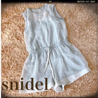 スナイデル(SNIDEL)のsnidelシースルーオールインワン(ショートパンツ)