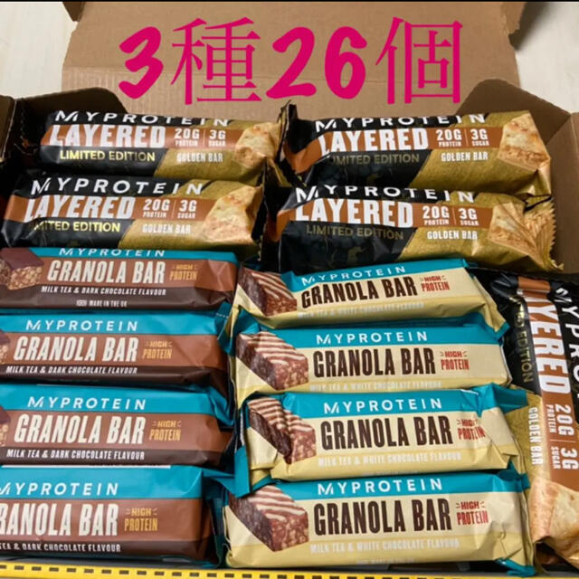 MYPROTEIN(マイプロテイン)のMYPROTEIN/マイプロテイン@プロテインバー3種26個セット まとめ売り 食品/飲料/酒の健康食品(プロテイン)の商品写真