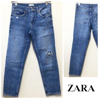 ザラ(ZARA)のザラ  ▷ ダメージデニムパンツ　　デニム　ストレッチあり(デニム/ジーンズ)