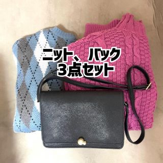 ローリーズファーム(LOWRYS FARM)の3点セット(ショルダーバック、ニット×2)(ニット/セーター)