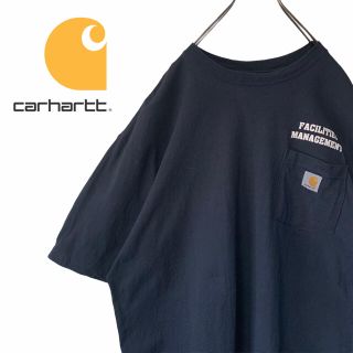 カーハート(carhartt)の【CARHARTT】カーハート ポケT XL ビッグサイズ ブラック プリント(Tシャツ/カットソー(半袖/袖なし))