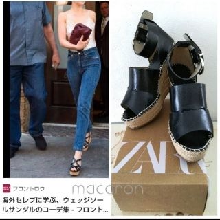 ザラ(ZARA)のご専用ザラZARA厚底ウエッジソール サンダル黒クロエ スナイデルJJチェスティ(サンダル)