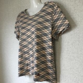 バーバリー(BURBERRY)のバーバリー ロンドン ノバチェック ロゴ刺繍 半袖 トップス Tシャツ　M(Tシャツ(半袖/袖なし))