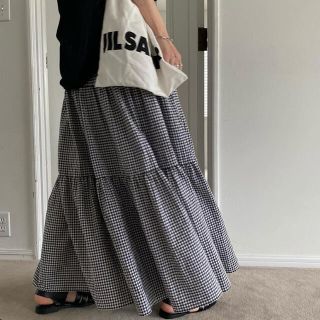 willfully 新品　tiered gingham check SK