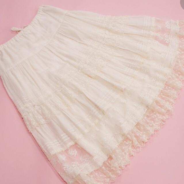 ピンクハウス キナリ スカート 美品 ひざ丈スカート