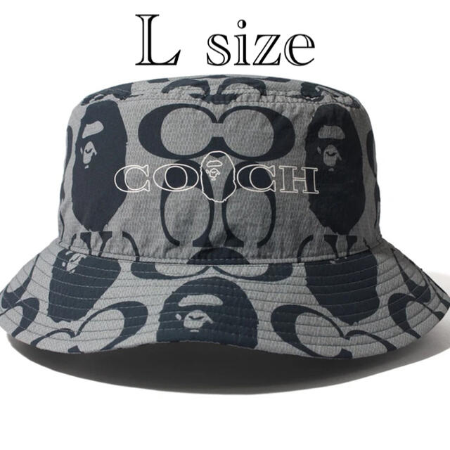 BAPE®️✖️COACH  BUCKET HAT size Lハット