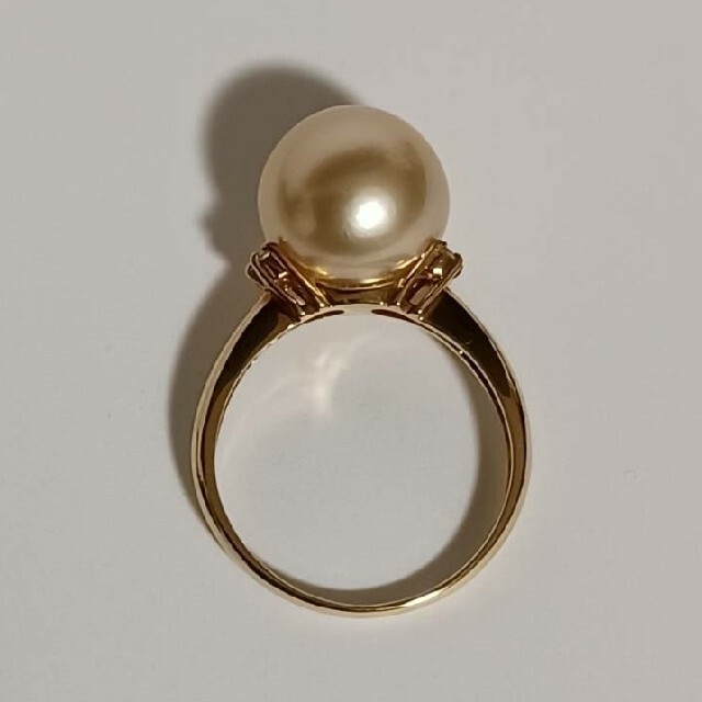 K18/南洋白蝶真珠/ゴールデンパール/リング レディースのアクセサリー(リング(指輪))の商品写真