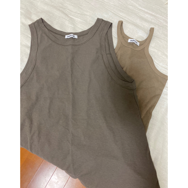 BABYLONE BABYLONE タンクレイヤードTシャツの通販 by moka shop|バビロンならラクマ 新品未使用 バビロンBABYLONE タンクトップ グレーカーキ